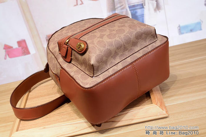 COACH蔻馳 原單coach 32754 新款 漸變色頭層牛皮雙肩包 pvc拼皮  Chz1303